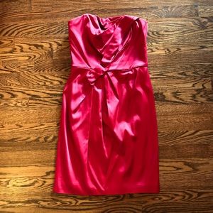 White House Black Market red strapless dress size 2